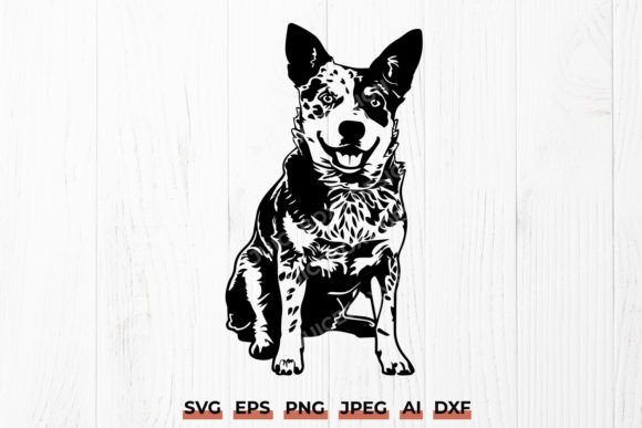 Energetic Australian Cattle Dog Svg Dxf Graphic Crafts By juiceboxy