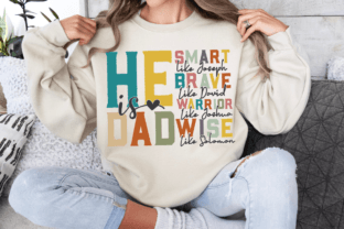 He is Dad, Father's Day SVG PNG Grafik T-shirt Designs Von The-Printable 2
