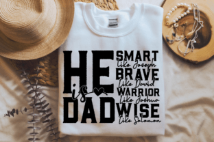 He is Dad, Father's Day SVG PNG Grafik T-shirt Designs Von The-Printable 1