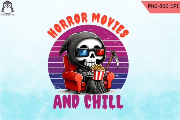 Horror Movies and Chill PNG Graphic Crafts By Penguprints