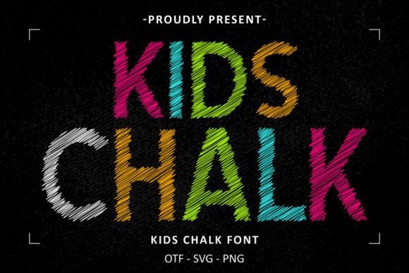 Kids Chalk Fuentes de Colores Fuente Por Font Craft Studio