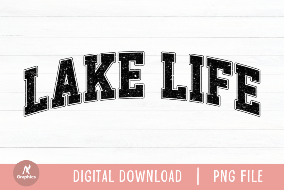 Lake Life Retro Varsity PNG Gráfico Designs de Camisetas Por AN Graphics