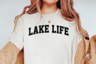 Lake Life Retro Varsity PNG Graphic T-shirt Designs By AN Graphics 2