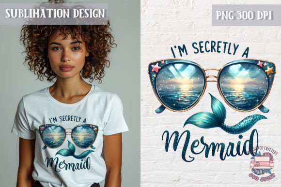 Mermaid Summer Sublimation Design PNG Gráfico Ilustraciones Imprimibles Por SVG Story