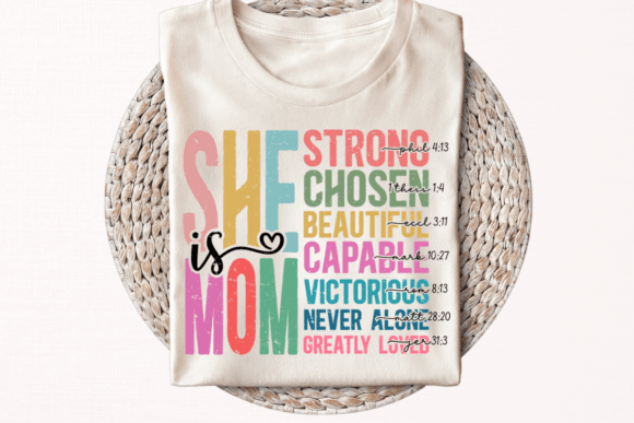 She is MOM, Mother's Day Popular SVG PNG Gráfico Manualidades Por The-Printable