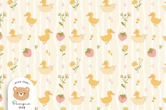 Baby Duck Seamless Patterns Graphic Patterns By ArvinDesigns