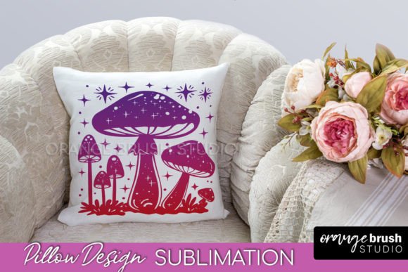 Boho Celestial Pillow Cover Sublimation Graphic Crafts By Orange Brush Studio