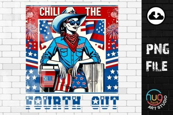 Chill the Fourth out PNG,4th of July PNG Grafik Plotterdateien Von HugHang Art Studio