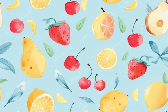 Colorful Fruit Pattern Illustration Graphic Patterns By Sun Sublimation