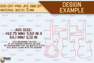 Guitar Pick Holders Laser Cut Bundle Graphic 3D SVG By Digital Idea 2