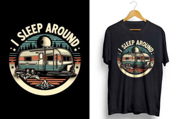 I Sleep Around Camping PNG Sublimation Grafik T-shirt Designs Von ORMCreative