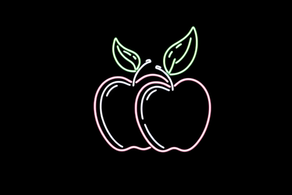 Neon Apples Gráfico Gráficos IA Por Sweet Neon