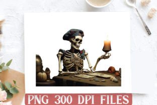 Skeleton Funny Tarot PNG Clipart Bundle Gráfico Ilustraciones Imprimibles Por DESIGN STORE 12