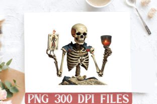 Skeleton Funny Tarot PNG Clipart Bundle Afbeelding Afdrukbare Illustraties Door DESIGN STORE 14