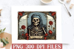 Skeleton Funny Tarot PNG Clipart Bundle Afbeelding Afdrukbare Illustraties Door DESIGN STORE 16