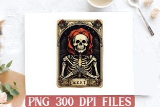Skeleton Funny Tarot PNG Clipart Bundle Afbeelding Afdrukbare Illustraties Door DESIGN STORE 18