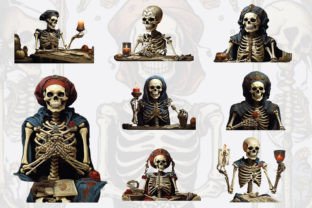 Skeleton Funny Tarot PNG Clipart Bundle Afbeelding Afdrukbare Illustraties Door DESIGN STORE 3