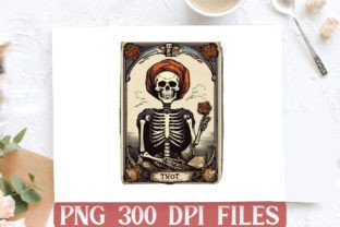 Skeleton Funny Tarot PNG Clipart Bundle Afbeelding Afdrukbare Illustraties Door DESIGN STORE 5