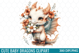 Cute Baby Dragons Clipart Bundle Graphic Illustrations By CraftArt 12