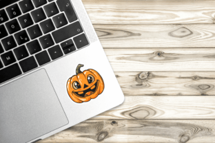 Cute Halloween Pumpkin Stickers Bundle Gráfico Ilustraciones Imprimibles Por Regulrcrative 2