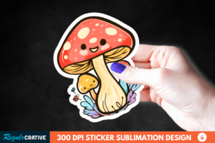 Cute Mushroom Animal Sticker Clipart PNG Grafik Druckbare Illustrationen Von Regulrcrative