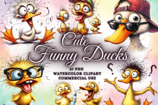 Funny Cute Duck Clipart Bird Clipart Png Graphic Illustrations By Artistic Revolution 1