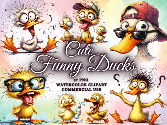 Funny Cute Duck Clipart Bird Clipart Png Graphic Illustrations By Artistic Revolution