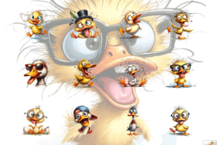 Funny Cute Duck Clipart Bird Clipart Png Graphic Illustrations By Artistic Revolution 7