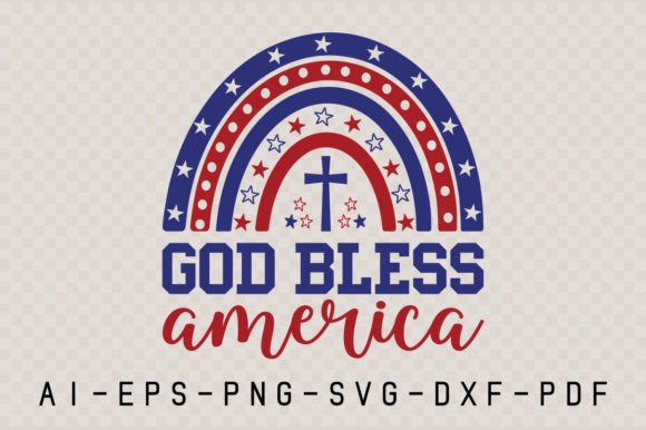God Bless America SVG, 4th of July SVG Graphic Crafts By TheCreativeCraftFiles
