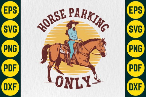 Horse Parking Only SVG T-Shirt Design Graphic Crafts By Craft Sublimation Design