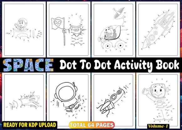 Space Connect the Dots for Kids Graphic Coloring Pages & Books Kids By Design Shop