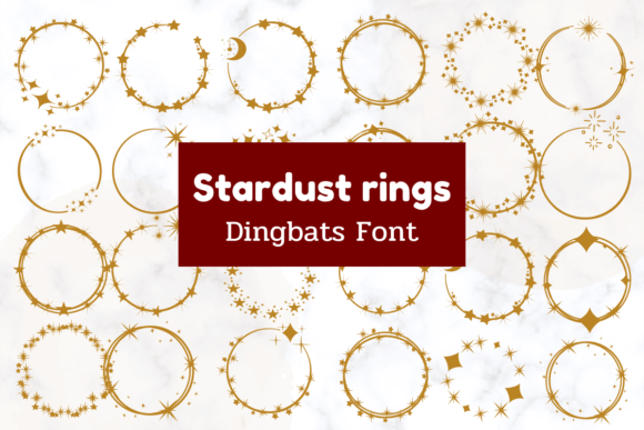 Stardust Rings Fuentes Dingbats Fuente Por Nun Sukhwan