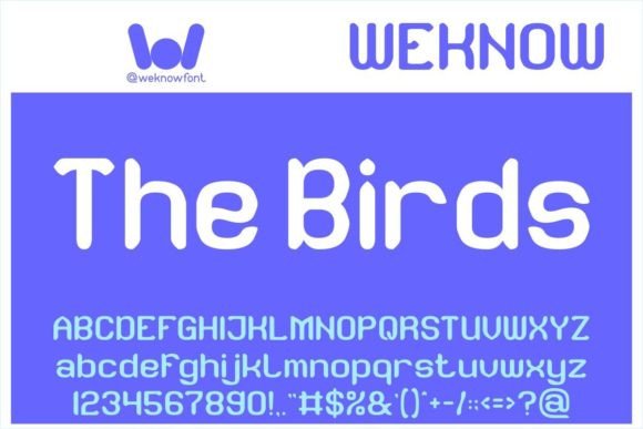 The Birds Display-Schriftarten Schriftart Von weknow