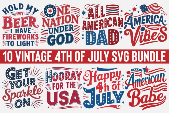 Vintage 4th of July SVG T-Shirt Bundle 4 Graphic Crafts By Creative T-Shirts