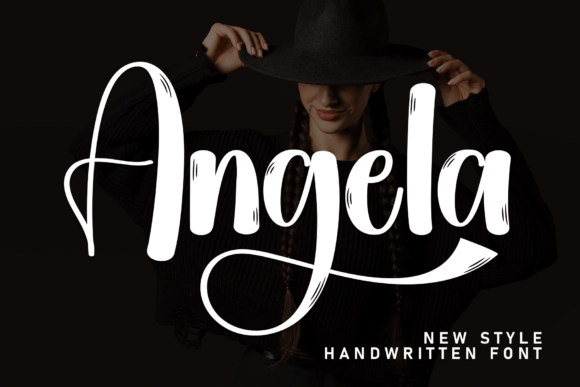 Angela Script & Handwritten Font By andikastudio