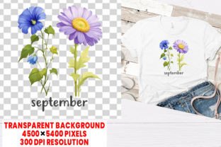 Birth Month Flower Clipart 12 PNG Bundle Graphic T-shirt Designs By shipna2005 10