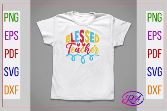 Blessed Teacher Svg Design Graphic Print Templates By RoziFashion