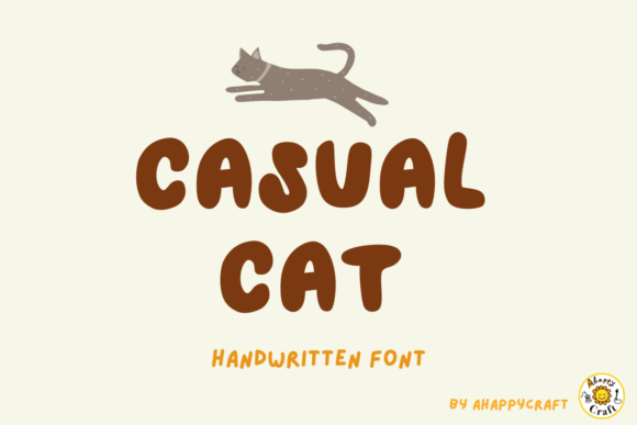 Casual Cat Script & Handwritten Font By Ahappycraft
