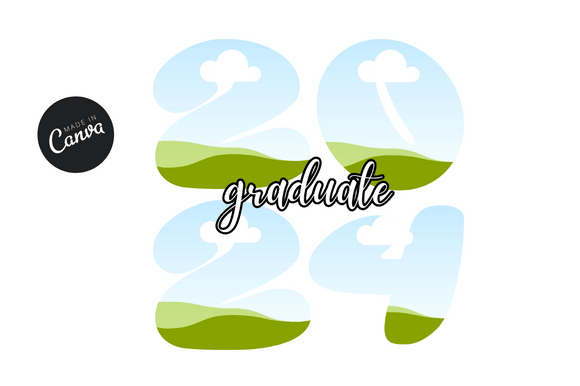 Editable Graduation 2024 Grafik Grafik-Vorlagen Von FolieDesign