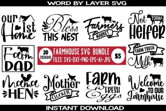 Farmhouse SVG Bundle Vol.4 Bundle By SvgHouse