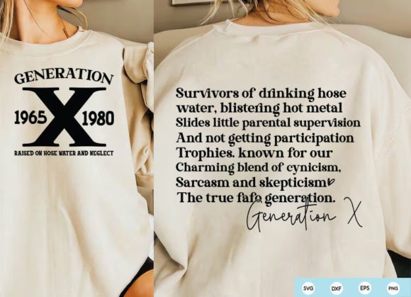 Gen X PNG SVG, Generation X Grafik T-shirt Designs Von Svg Design Store020