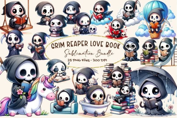 Grim Reaper Love Book Bundle Bundle By Smoothies.art