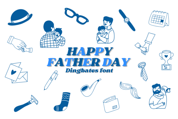 Happy Father Day Dingbats Font By Chonada