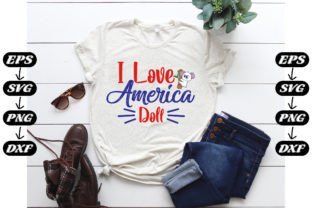 Memorial Day, I Love America Doll. Graphic Print Templates By Fashion Store