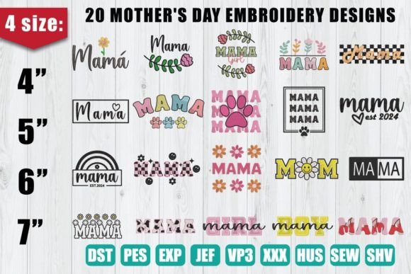 Mother's Day Embroidery Designs Bundle Bundle By MEGAMO
