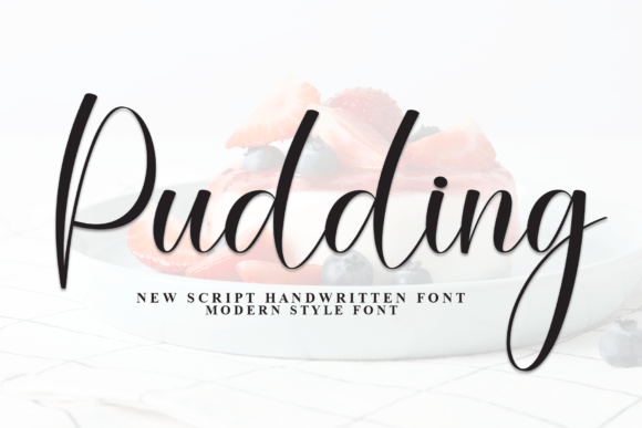 Pudding Script & Handwritten Font By andikastudio