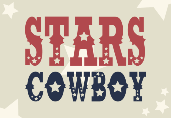 Stars Cowboy Decorative Font By GraphicsNinja