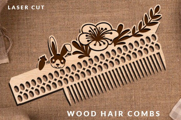 Wood Hair Combs Laser Cut Svg Illustration SVG 3D Par Art Hub