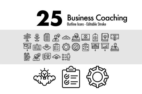 25 Business Coaching Line Icon Set Graphic Icons By muhammadfaisal40