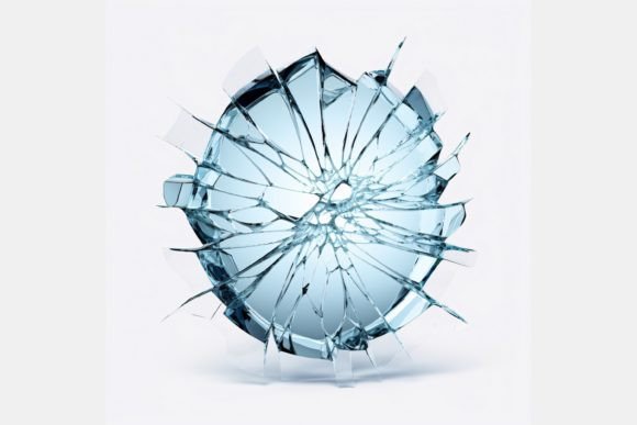 3D Broken Glass Hole Graphic Objects By Forhadx5